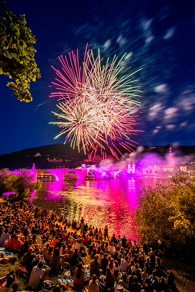 Feuerwerk über Heidelberg